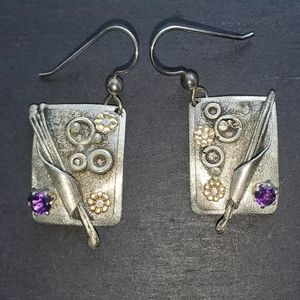 Sterling Silver Amethyst  earrings